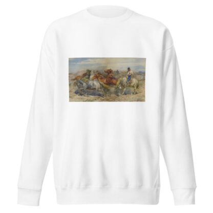 Separating A Stallion by Henry Enrico Coleman Sweatshirt