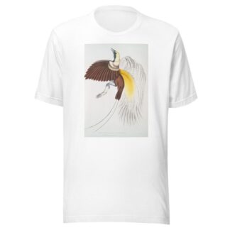 Small Paradise Bird, Paradisea minor. by John Edward Gray T-Shirt