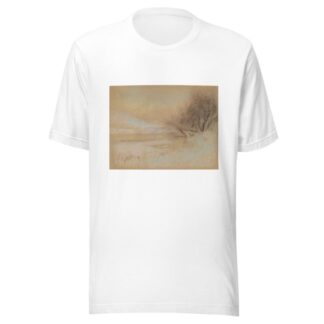 Winter landscape with river by Ladislav Mednyánszky T-Shirt