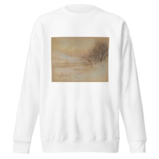 Winter landscape with river by Ladislav Mednyánszky Sweatshirt