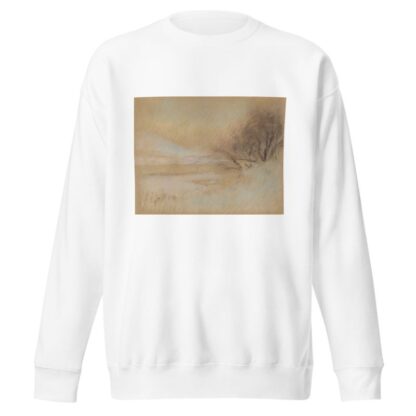 Winter landscape with river by Ladislav Mednyánszky Sweatshirt