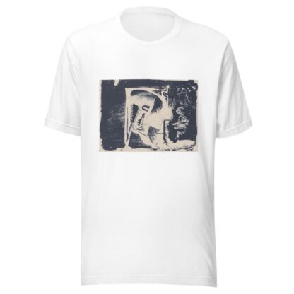 Fantasie; profielkop naar rechts in een witte rechthoek, omgeven door zwart by Samuel Jessurun de Mesquita T-Shirt