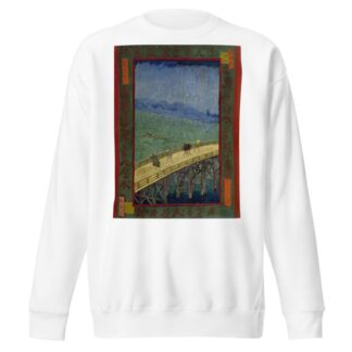 Bridge in the rain by Vincent van Gogh Sweatshirt