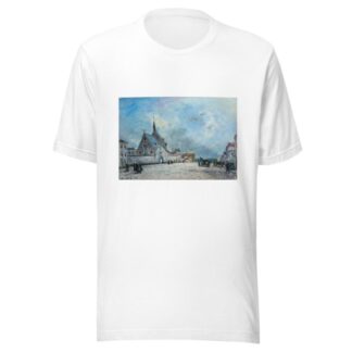 La Place De L’église by Johan Barthold Jongkind T-Shirt