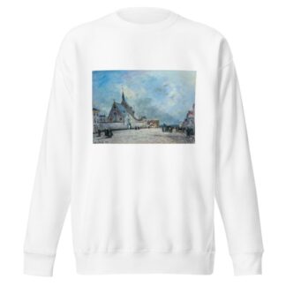 La Place De L’église by Johan Barthold Jongkind Sweatshirt