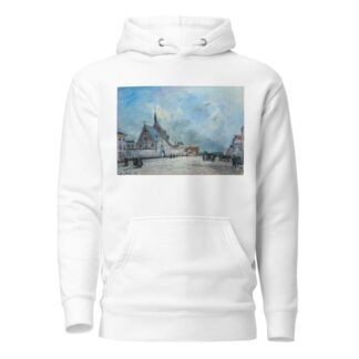 La Place De L’église by Johan Barthold Jongkind Hoodie
