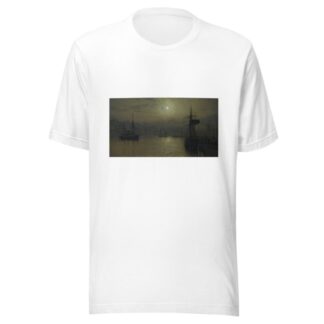 Old Scarborough, Full Moon, High Water by John Atkinson Grimshaw T-Shirt