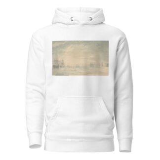 View of Portsmouth Harbor with Shipping, Showing Buildings on Shore by George Bulteel Fisher Hoodie