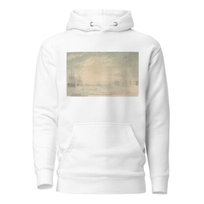 View of Portsmouth Harbor with Shipping, Showing Buildings on Shore by George Bulteel Fisher Hoodie