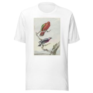 Twee vogels, waaronder een rood-groene papegaai by Aert Schouman T-Shirt