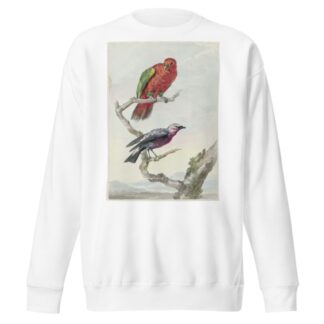 Twee vogels, waaronder een rood-groene papegaai by Aert Schouman Sweatshirt