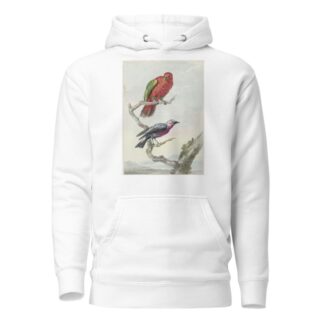 Twee vogels, waaronder een rood-groene papegaai by Aert Schouman Hoodie