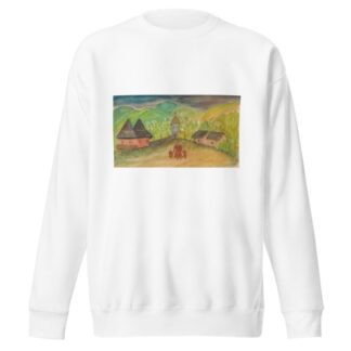 Matka s deťmi vo vidieckej krajine by Ján Novák Sweatshirt