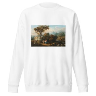 Landscape with the Rest on the Flight into Egypt by Francesco Zuccarelli Sweatshirt