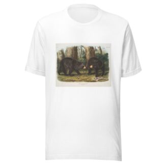 Ursus Americanus, American Black Bear. Male & female. by John Woodhouse Audubon T-Shirt