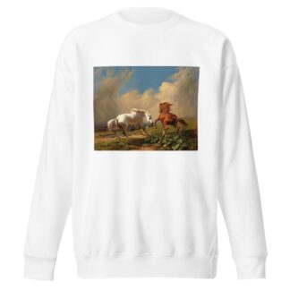 Horses Balking At Approaching Storm by Johann Rudolf Koller Sweatshirt