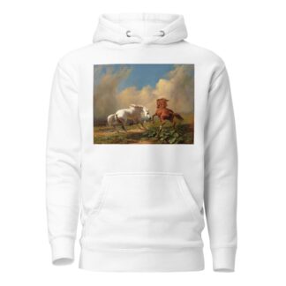 Horses Balking At Approaching Storm by Johann Rudolf Koller Hoodie
