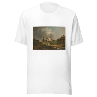 Gezicht aan de vervallen wal te Amsterdam aan de stadszijde tussen de Muiderpoort en de Weesperpoort by Jan Hulswit T-Shirt