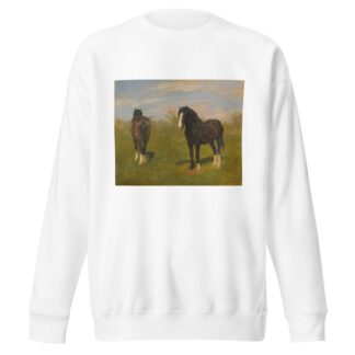 Grazing horses by Rosa Bonheur Sweatshirt