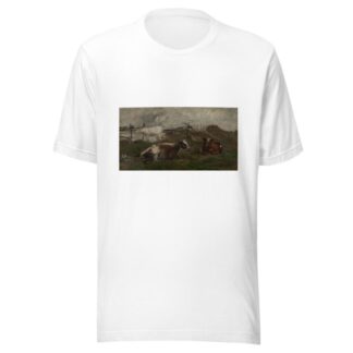 Koeien in de weide by Charles François Daubigny T-Shirt