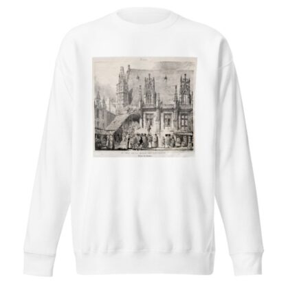 Rouen; Entrée de la Salle des Pas Perdus, Palais du Justice by Richard Parkes Bonington Sweatshirt