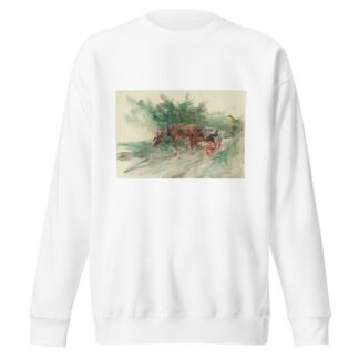 Horse And Carriage by Giovanni Boldini Sweatshirt