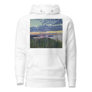 View Over a Lake at Sunset by Akseli Gallen-Kallela Hoodie