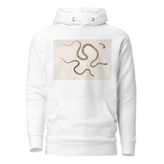 1. Gocool Dipsas. Dipsus [Dipsas] Gocool; 2. Black Headed Lycodon, Lycodon melanocephalus. by John Edward Gray Hoodie