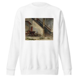 Hausgang mit Treppenaufgang by Franz von Defregger Sweatshirt