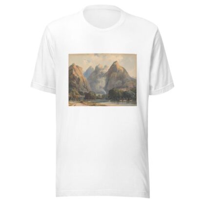 Mountain Scene with Stream, Cows and Figures by Thomas Sully T-Shirt