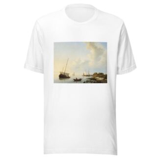 Ships in an Estuary by Hermanus Koekkoek T-Shirt