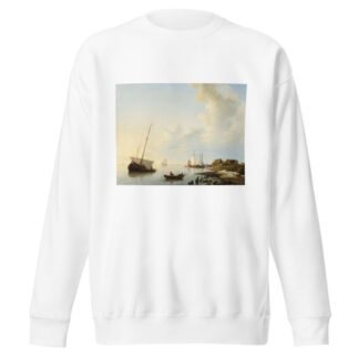 Ships in an Estuary by Hermanus Koekkoek Sweatshirt