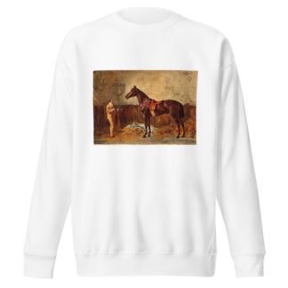 Vor dem Ausritt by Carl Rudolf Huber Sweatshirt