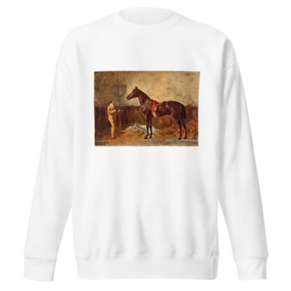 Vor dem Ausritt by Carl Rudolf Huber Sweatshirt