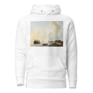 Ships in an Estuary by Hermanus Koekkoek Hoodie