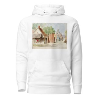 Rue du Puits Sale, St. Valery by Miner Kilbourne Kellogg Hoodie