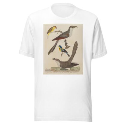 Carolina Cuckoo, Black-billed Cuckoo, Blue Yellow-backed Warbler, and Yellow Red-poll Warbler by Alexander Lawson T-Shirt
