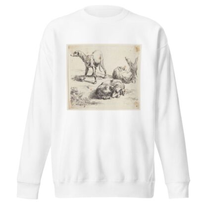 Tre jagthunde by Nicolaes Pietersz. Berchem Sweatshirt