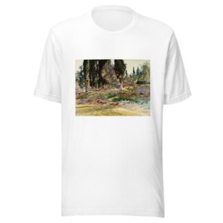 Cypress Trees at San Vigilio, Lake Garda by John Singer Sargent T-Shirt
