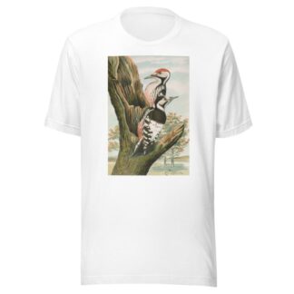 Dendrocopus leuconotus by Johann Friedrich Naumann T-Shirt