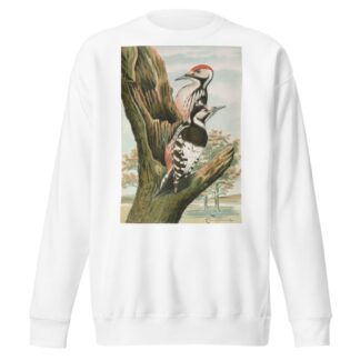 Dendrocopus leuconotus by Johann Friedrich Naumann Sweatshirt