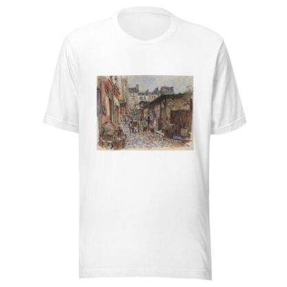 Le Marché des Enfants Rouges, côté Ouest, sous la pluie, en 1907. 3ème arrondissement by Frédéric Houbron T-Shirt