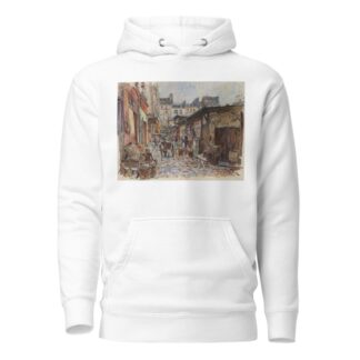Le Marché des Enfants Rouges, côté Ouest, sous la pluie, en 1907. 3ème arrondissement by Frédéric Houbron Hoodie