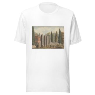 Burial Ground Surrounded by Ruined Columns and Pinetrees….Turkey by Willey Reveley T-Shirt