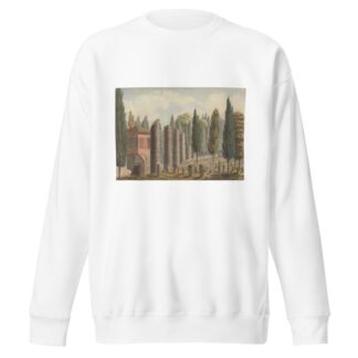 Burial Ground Surrounded by Ruined Columns and Pinetrees….Turkey by Willey Reveley Sweatshirt