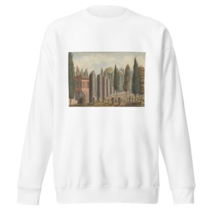 Burial Ground Surrounded by Ruined Columns and Pinetrees….Turkey by Willey Reveley Sweatshirt