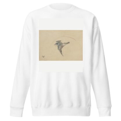 A bird flying to the left, seen from above by Katsushika Hokusai Sweatshirt