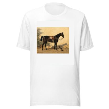 A Black Horse with a Dog by Emil Volkers T-Shirt