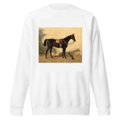 A Black Horse with a Dog by Emil Volkers Sweatshirt