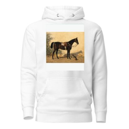 A Black Horse with a Dog by Emil Volkers Hoodie